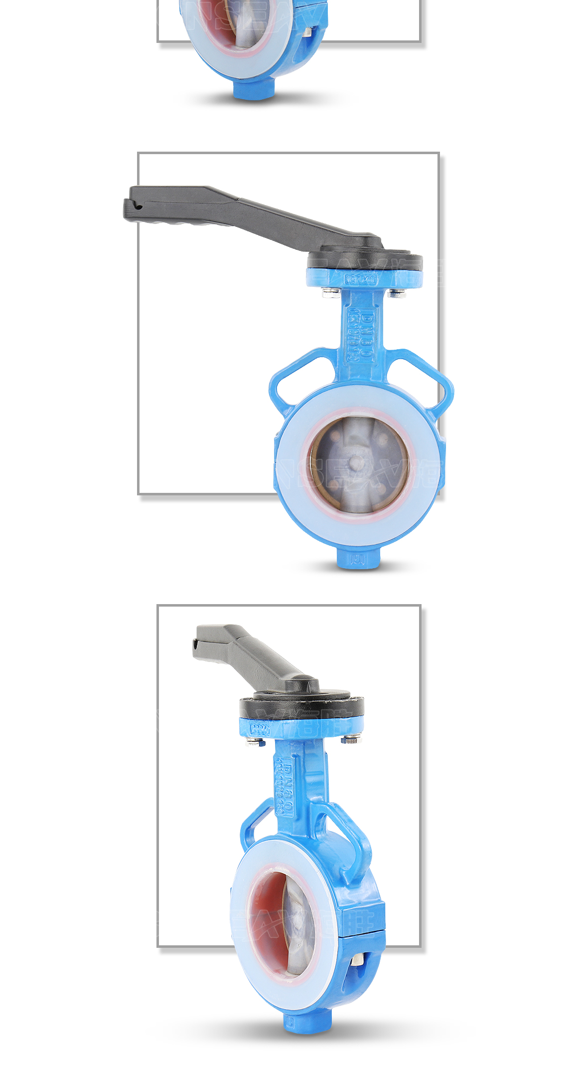 手动衬氟对夹式蝶阀D71F46图片 手动衬氟对夹式蝶阀D71F46图片