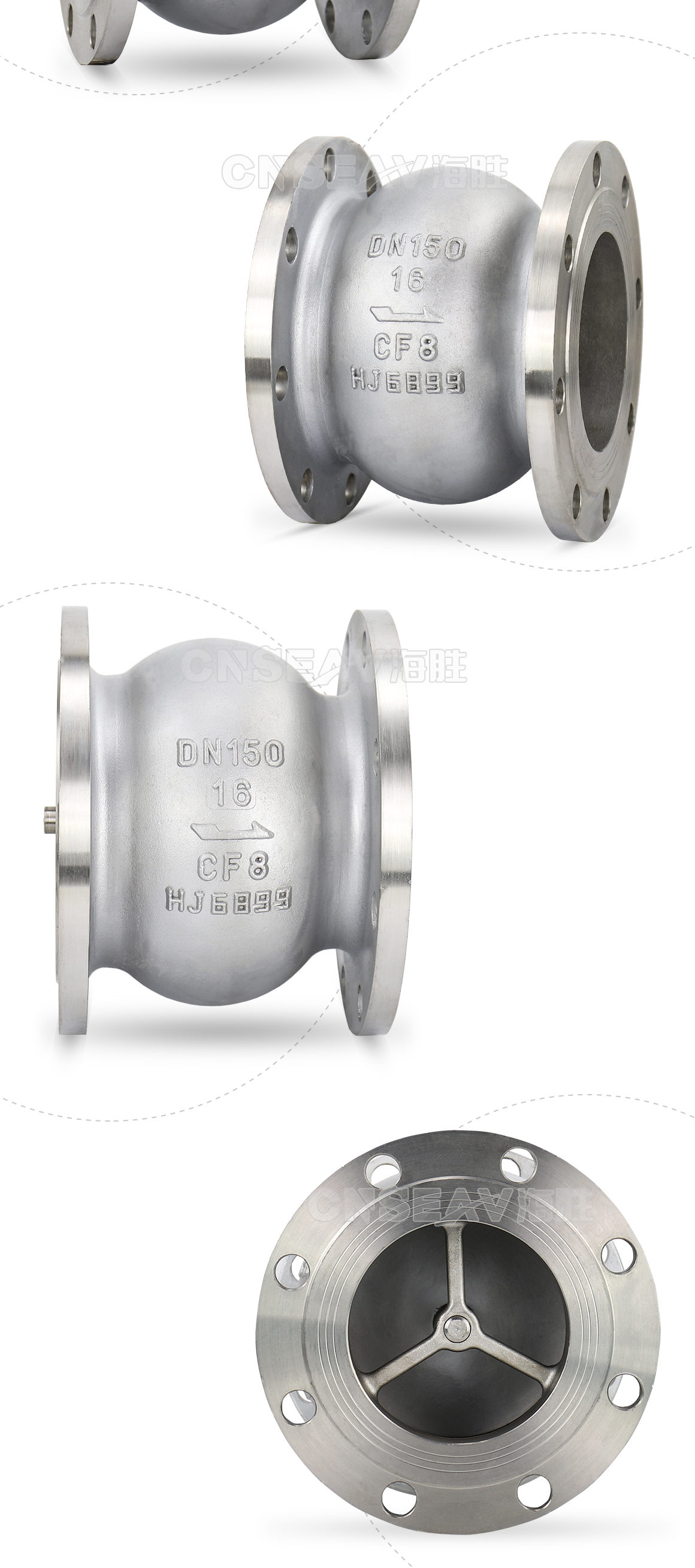 不锈钢消声止回阀HC41X-16P图片 不锈钢消声止回阀HC41X-16P图片