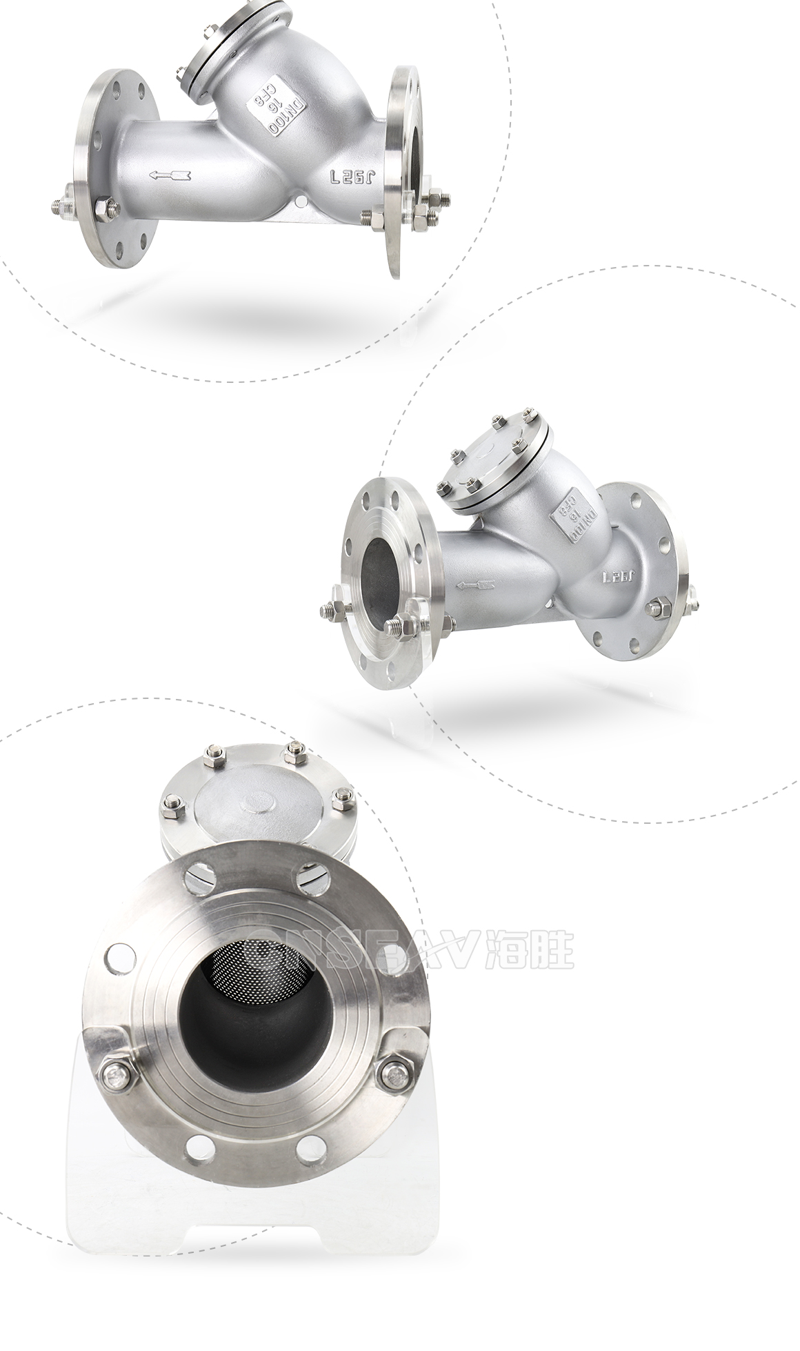 不锈钢Y型过滤器GL41H图片 不锈钢Y型过滤器GL41H图片